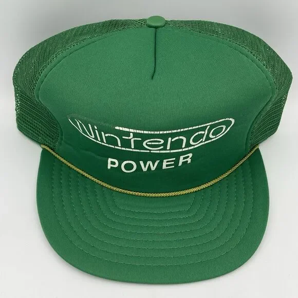 Vintage NINTENDO POWER Promotional Trucker Snapback Hat Cap RARE
